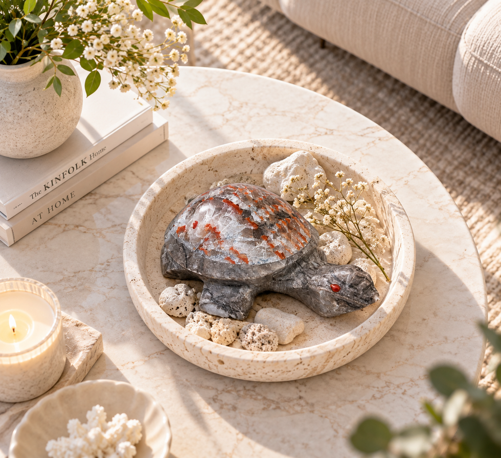 Crystal Turtle – Carved Stone Figurine