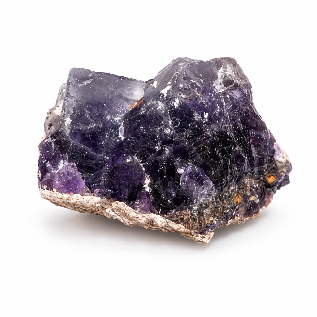 Deep Purple Amethyst Crystal Cluster