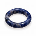 Sodalite Natural Stone Ring – Polished Crystal Band