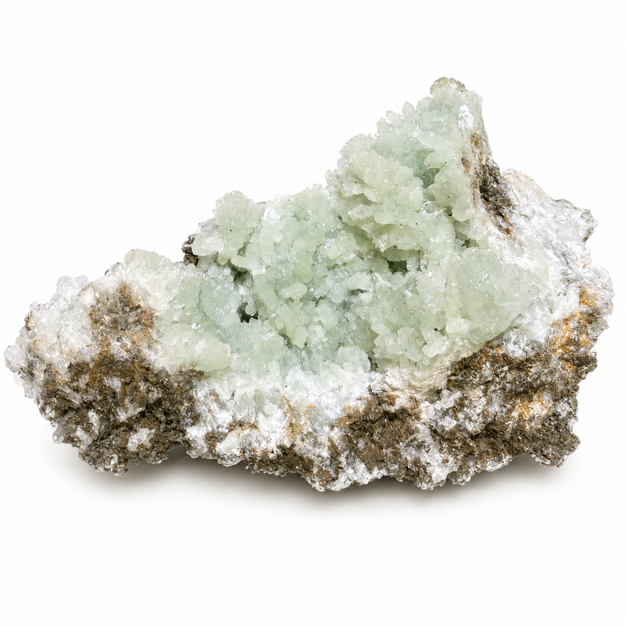 Green Prehnite Cluster