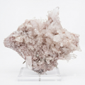 Pink Stilbite & Clear Quartz Cluster