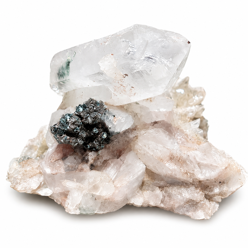 Quartz Crystal Cluster with Sphalerite
