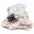 Quartz Crystal Cluster with Sphalerite