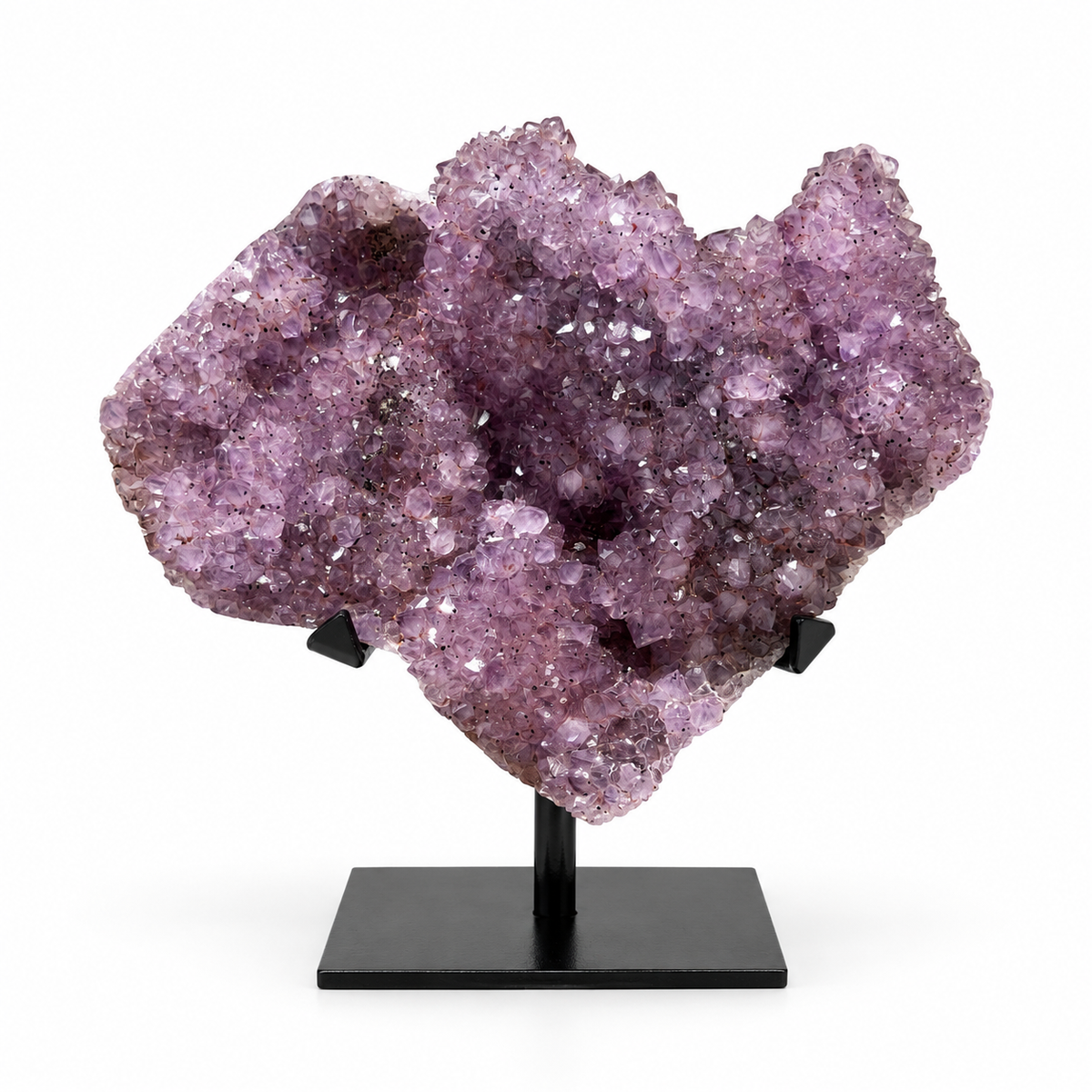 Natural Amethyst Crystal Cluster on Display Stand – #22