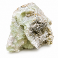 Green Prehnite Cluster with Calcite