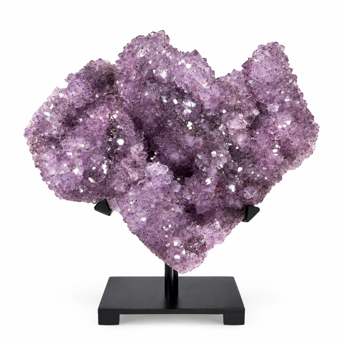 Natural Amethyst Crystal Cluster on Display Stand – #22