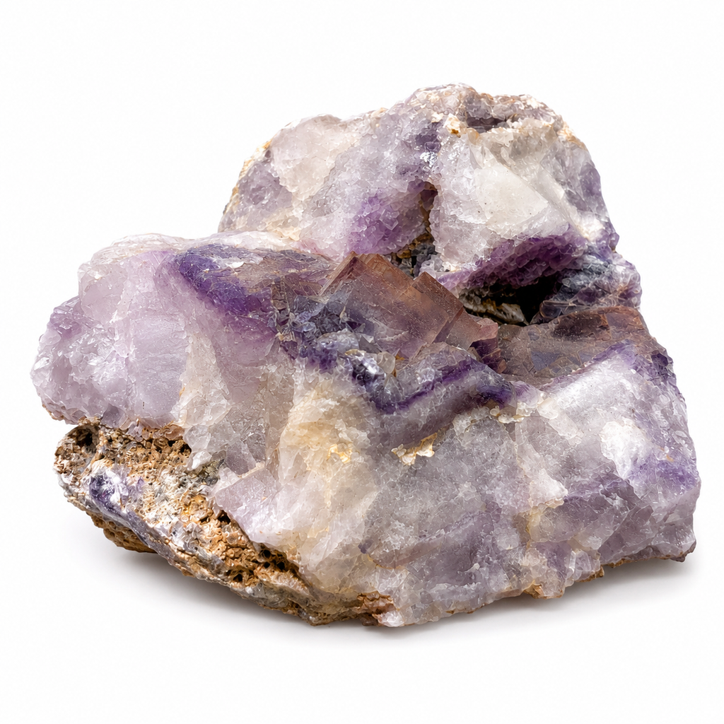 Purple Fluorite Crystal Cluster