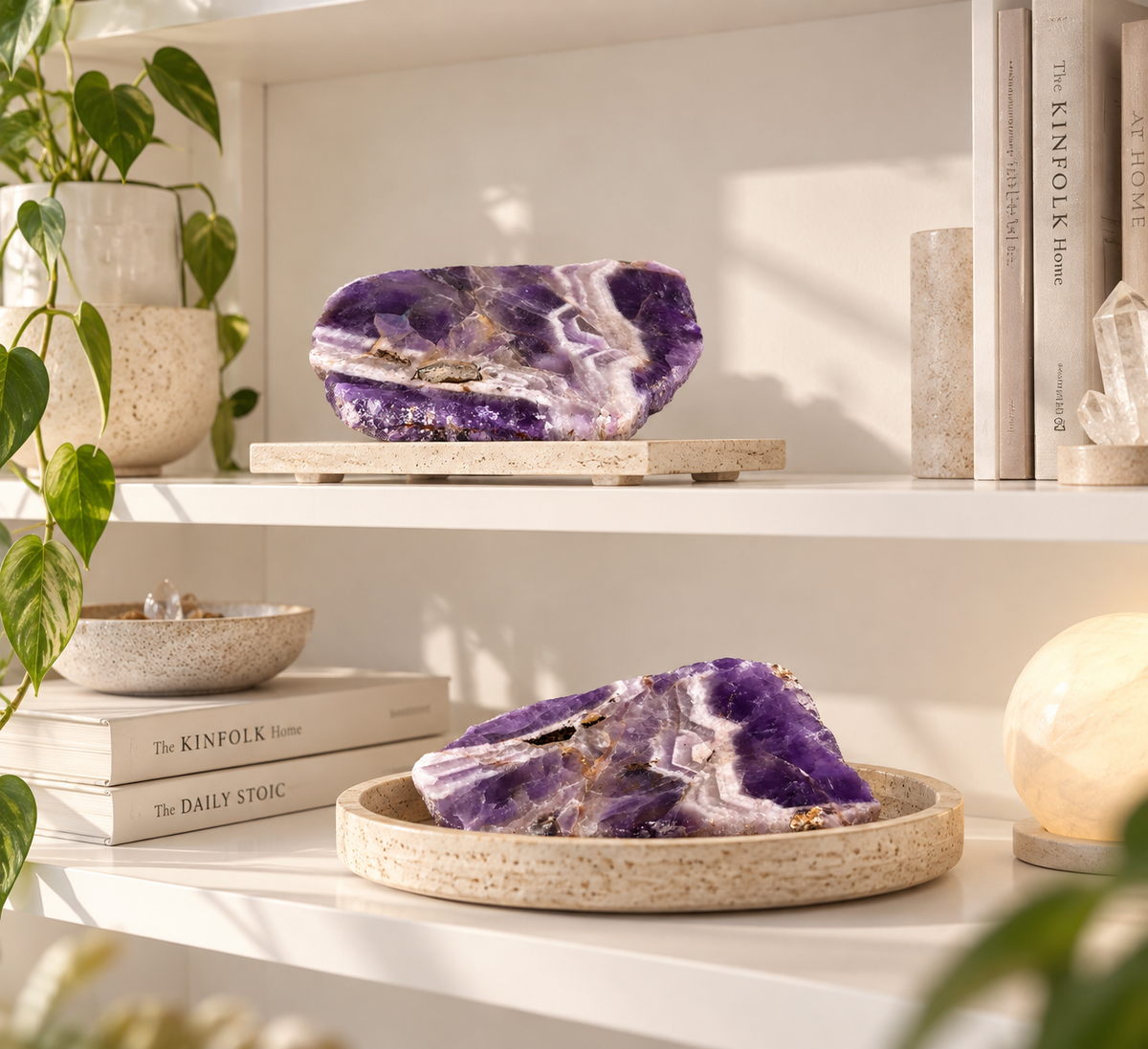 Chevron Amethyst Slab - 3" x .25"