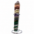 Fluorite Tower on Metal Stand