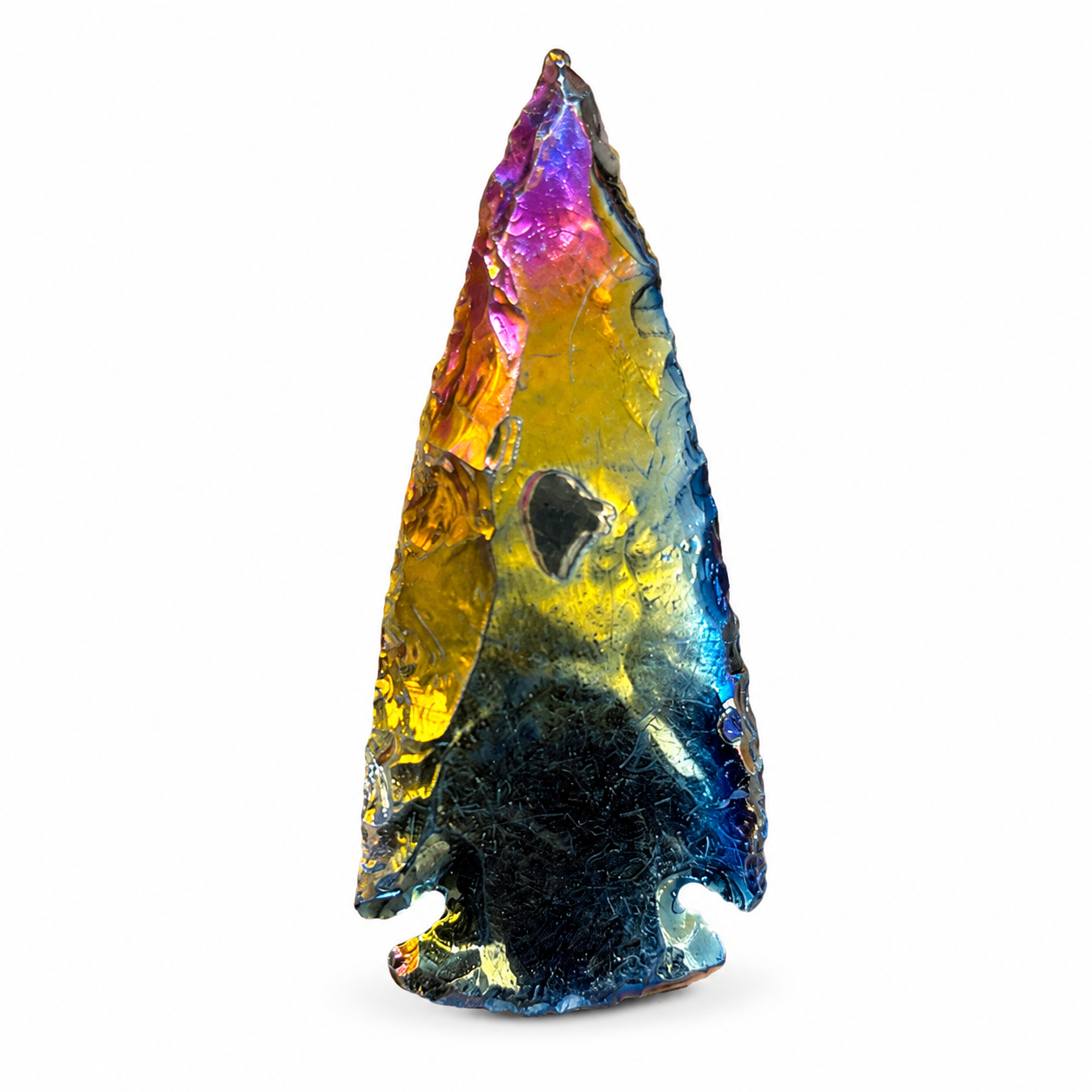 Titanium Aura Obsidian Arrowhead