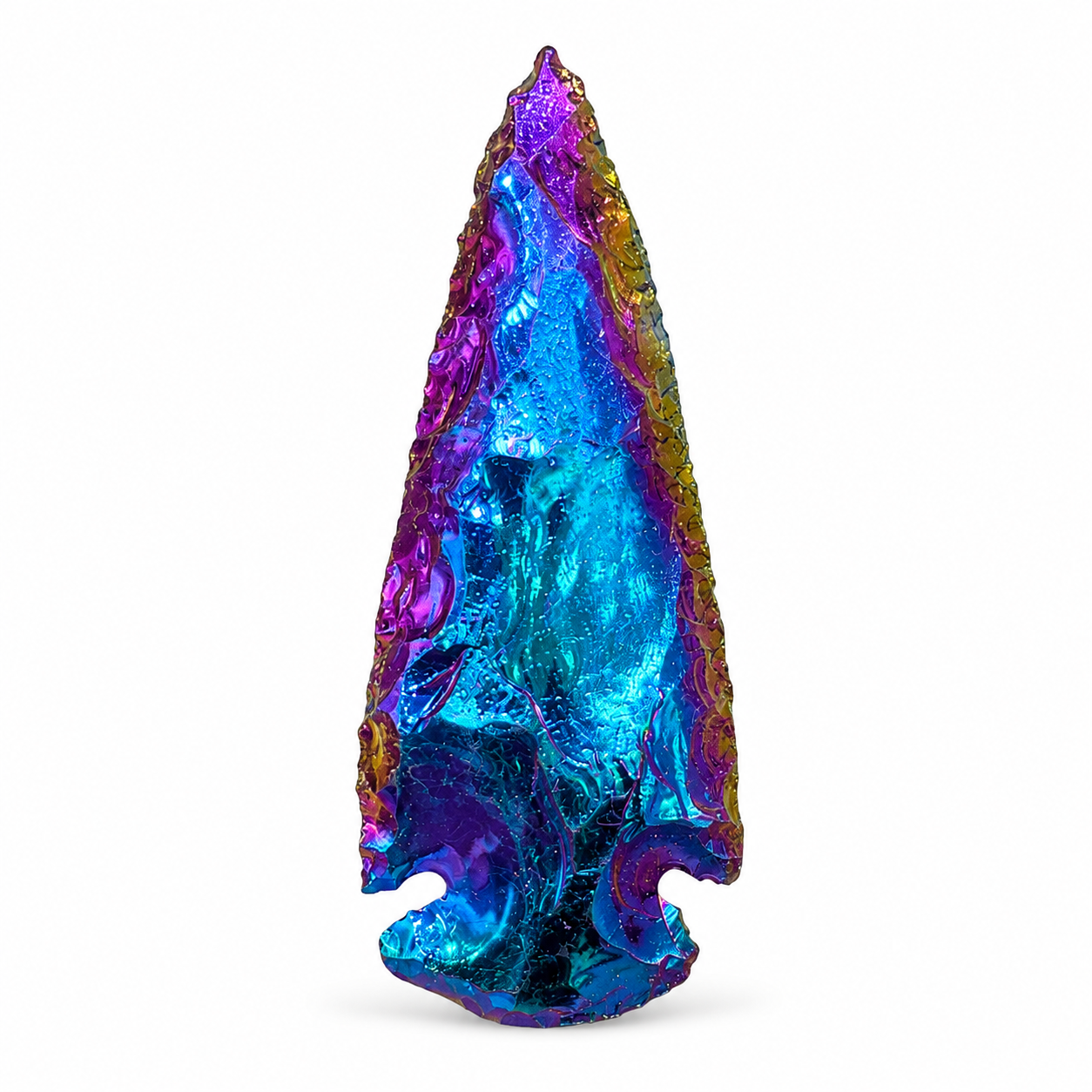 Titanium Aura Obsidian Arrowhead