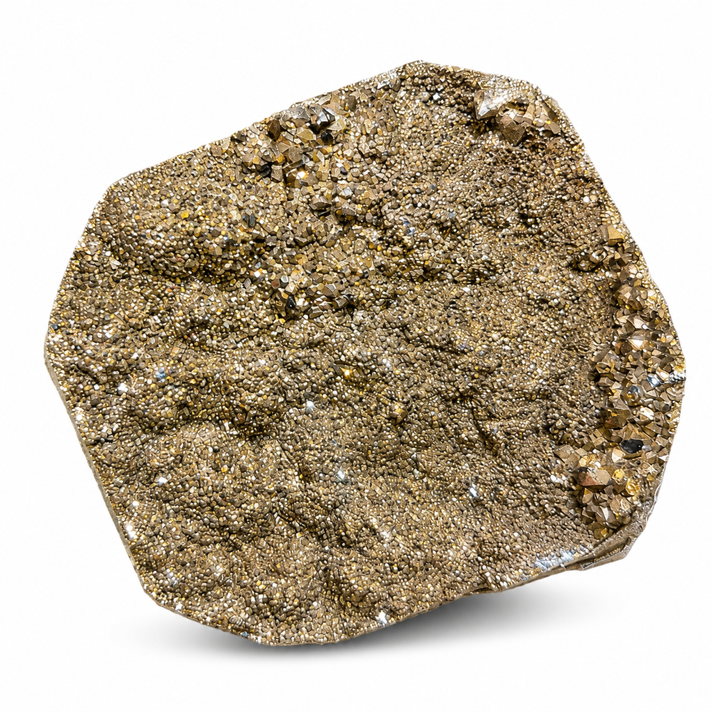 Pyrite Druzy Slice
