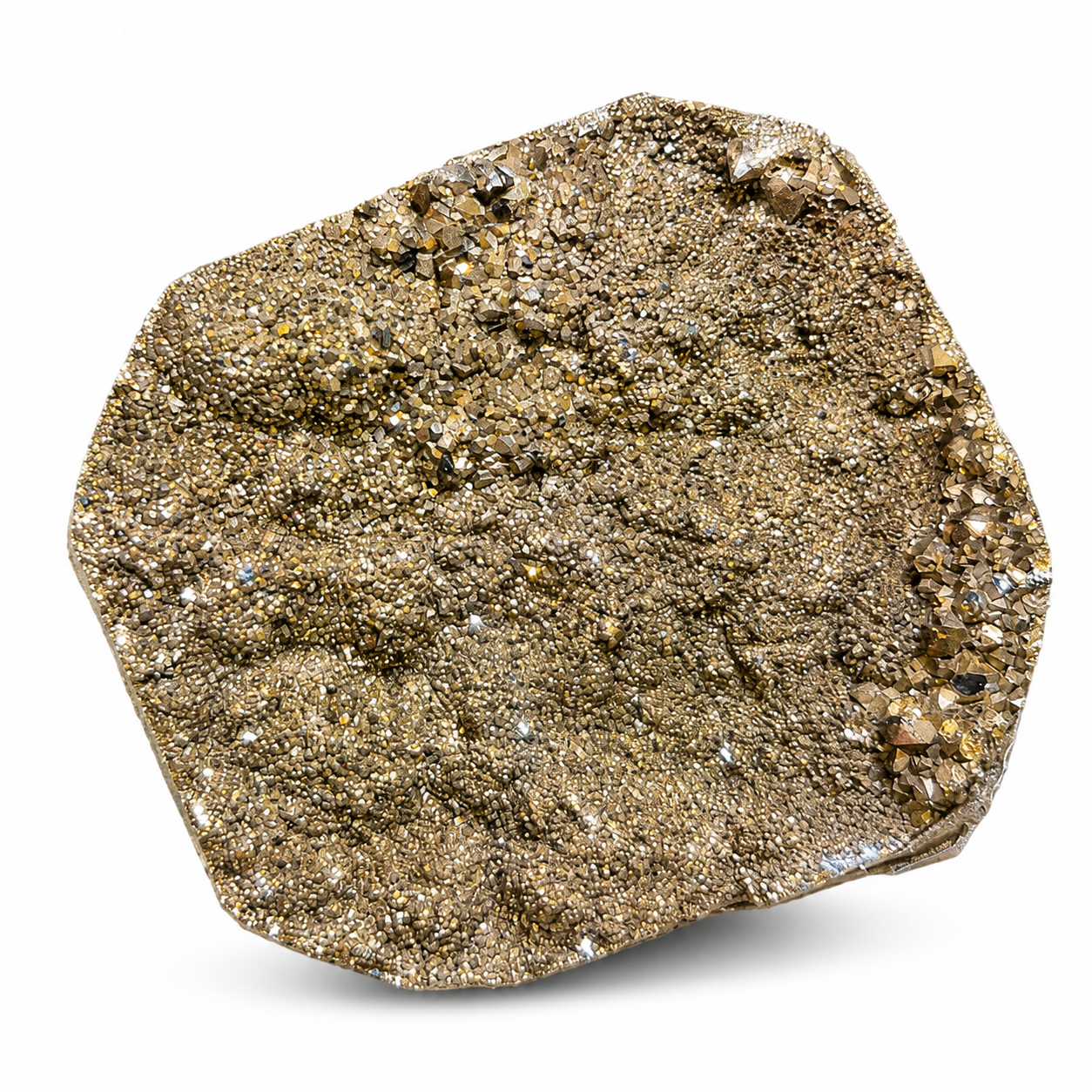 Pyrite Druzy Slice