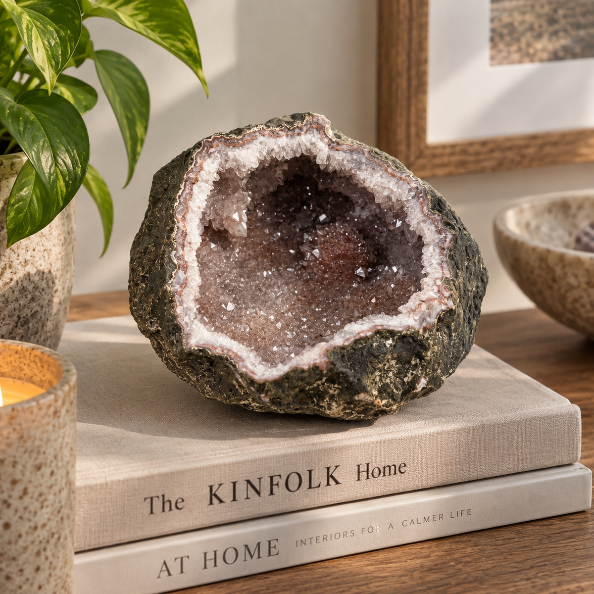 Amethyst Bowl Geode – Natural Druzy Crystal Specimen
