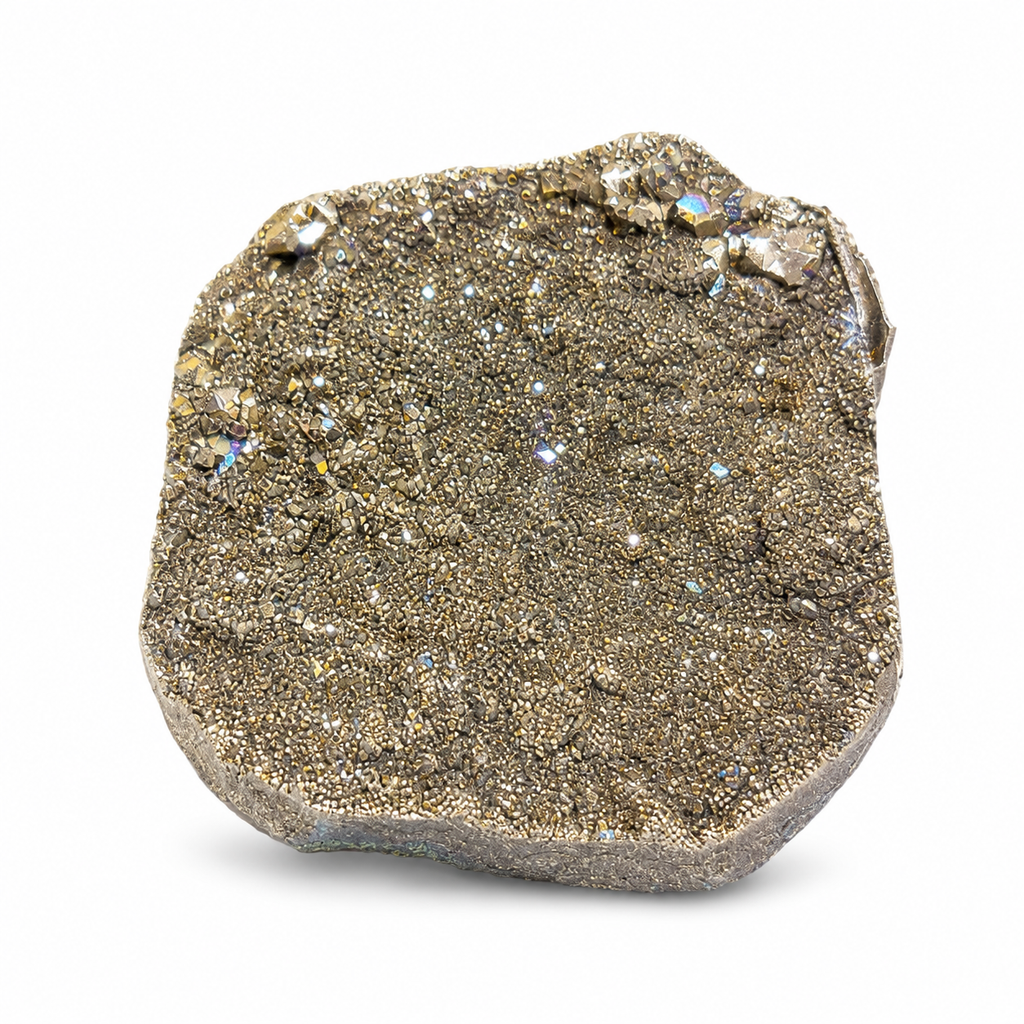 Pyrite Druzy Slice