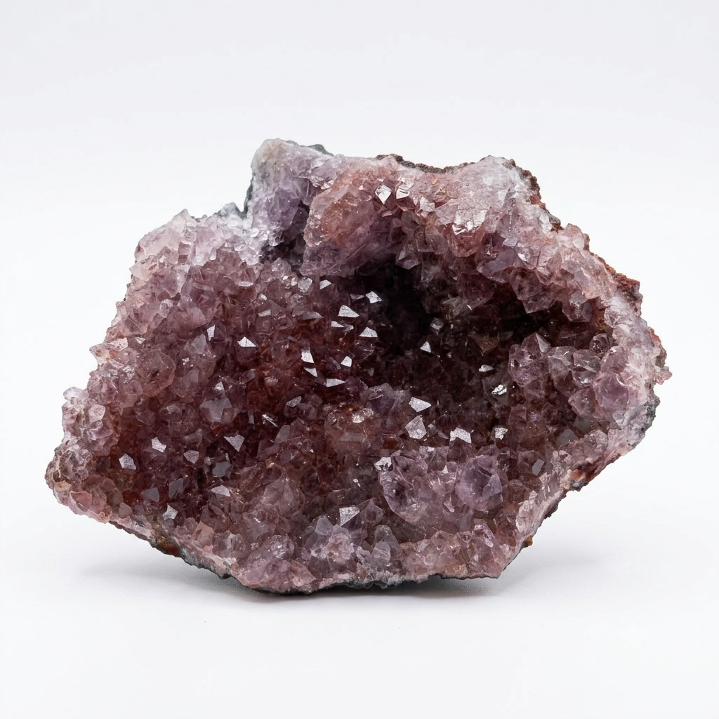 Pink Hematoid Amethyst Geode Specimen