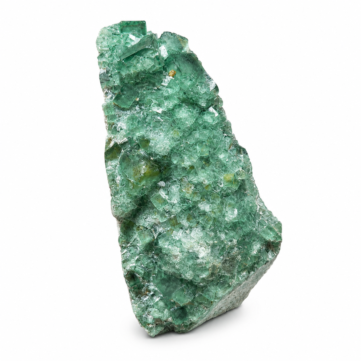 Green Fluorite Crystal Cluster