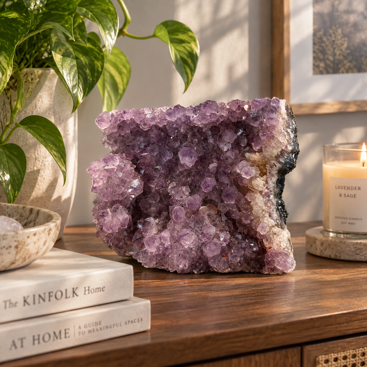 Natural Amethyst Crystal Cluster – Raw Mineral Specimen