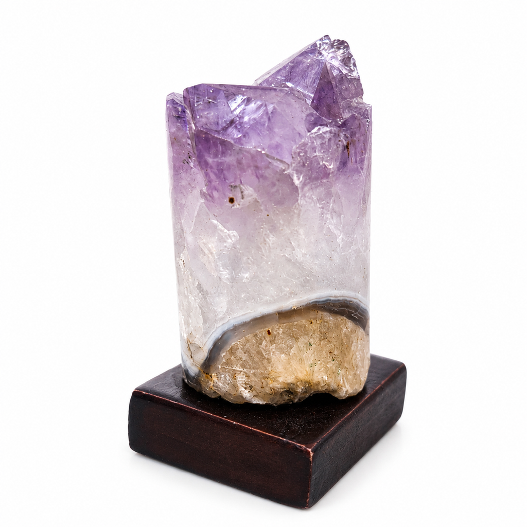 Amethyst on Agate Base