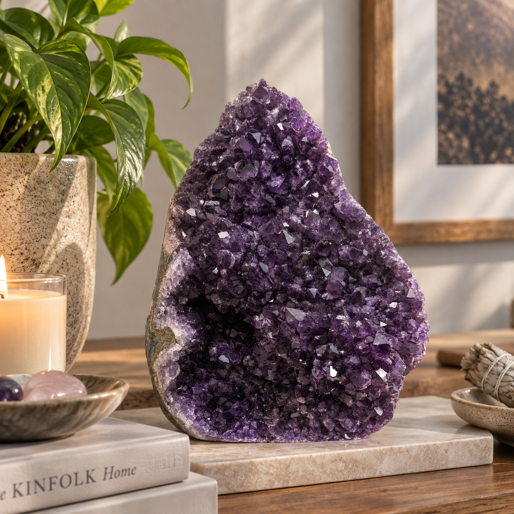 Natural Amethyst Crystal Cluster – Raw Mineral Specimen