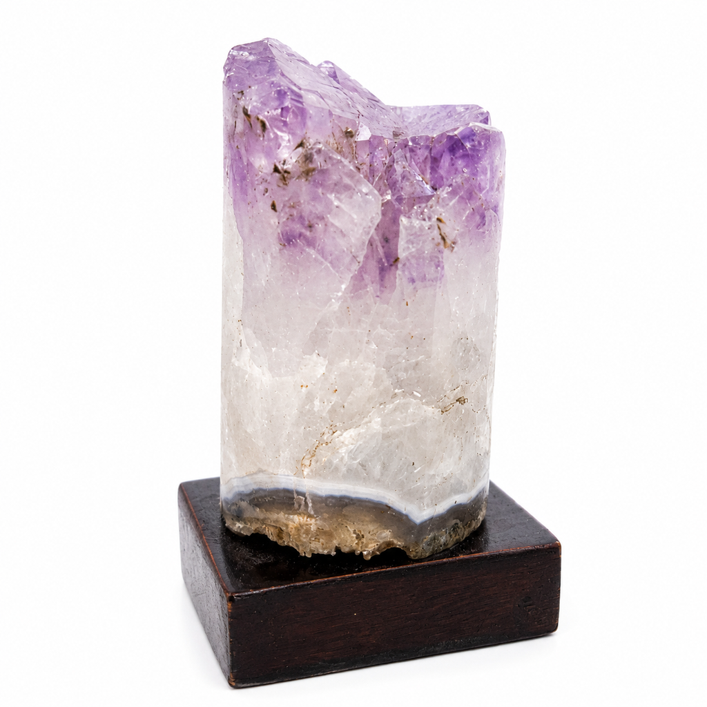 Amethyst on Agate Base