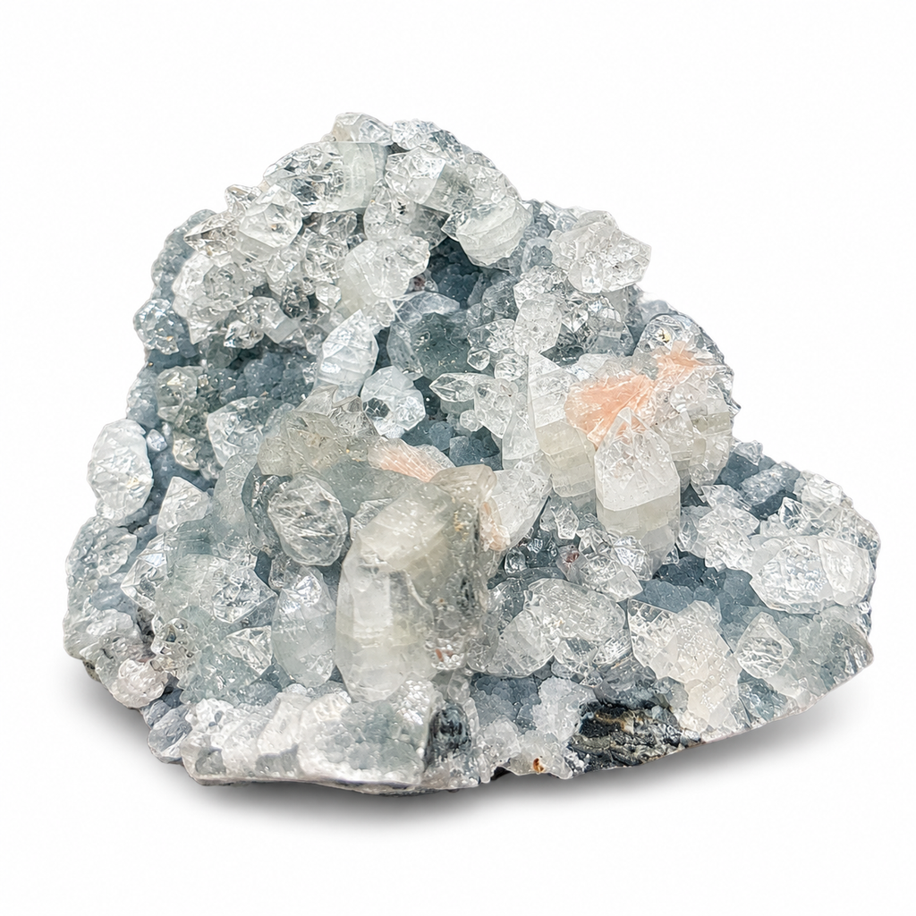Apophyllite & Stilbite Crystal Cluster