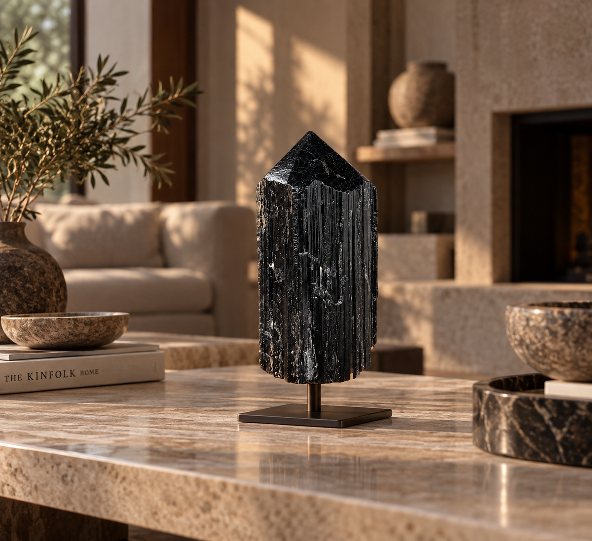 Black Tourmaline Crystal Point