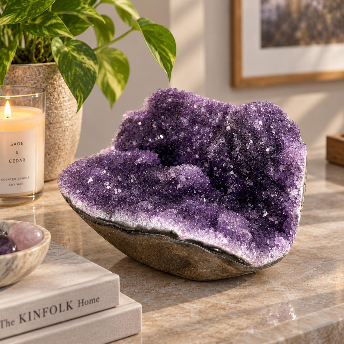 Natural Amethyst Crystal Cluster – Mineral Specimen