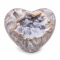 Lavender Druzy Agate Geode Heart