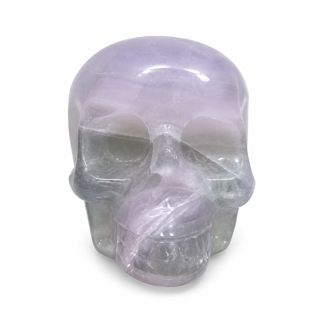 Rainbow Fluorite Crystal Skull