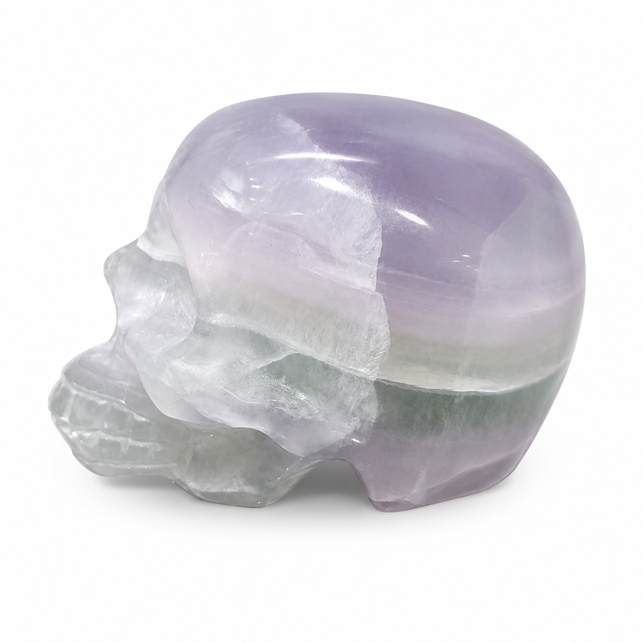 Rainbow Fluorite Crystal Skull