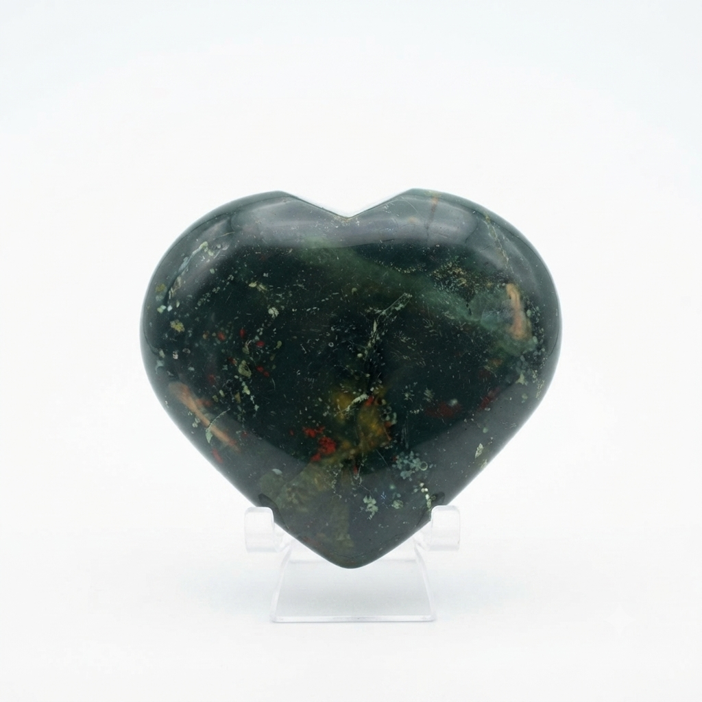 Bloodstone Crystal Heart