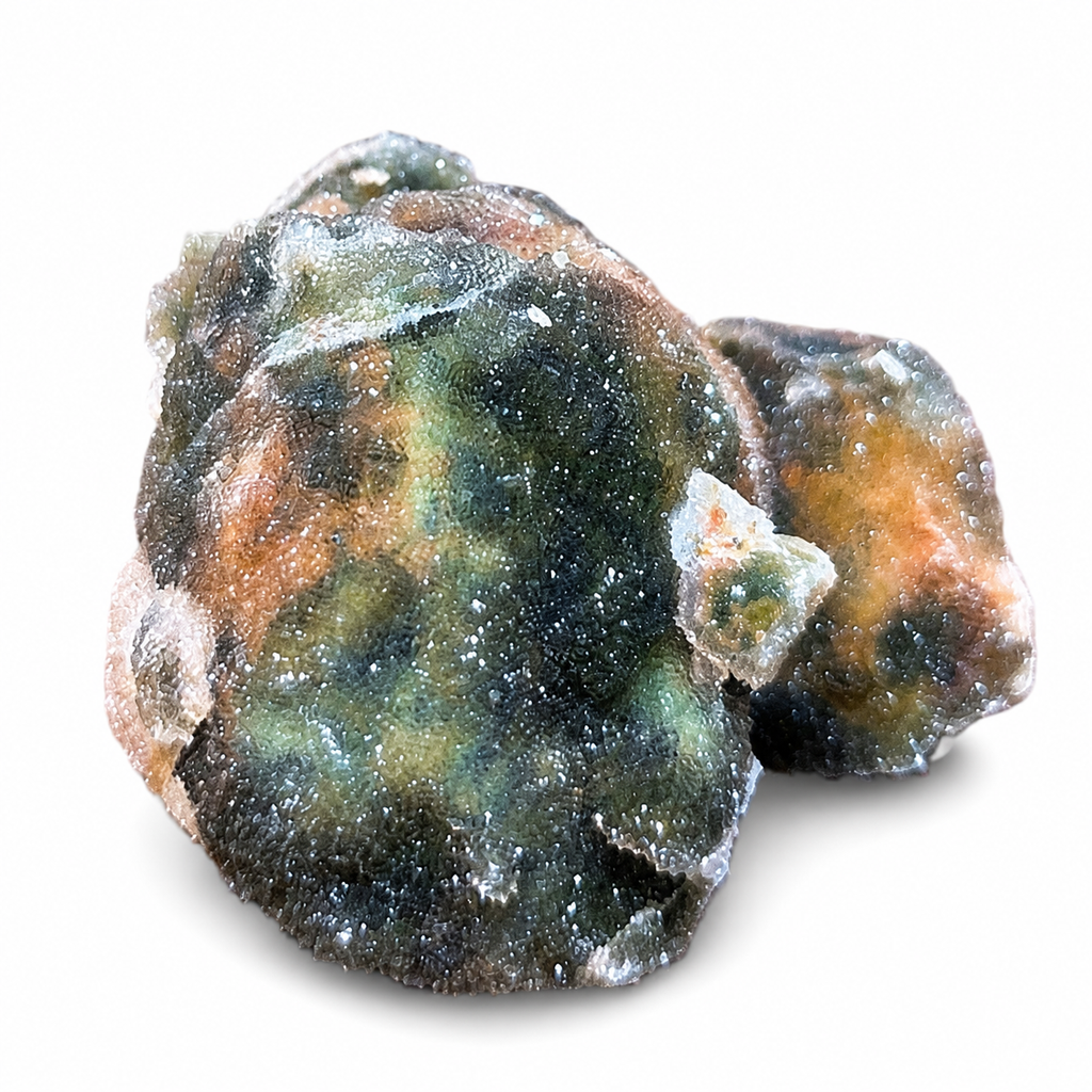 Natural Green Druzy Chalcedony Cluster