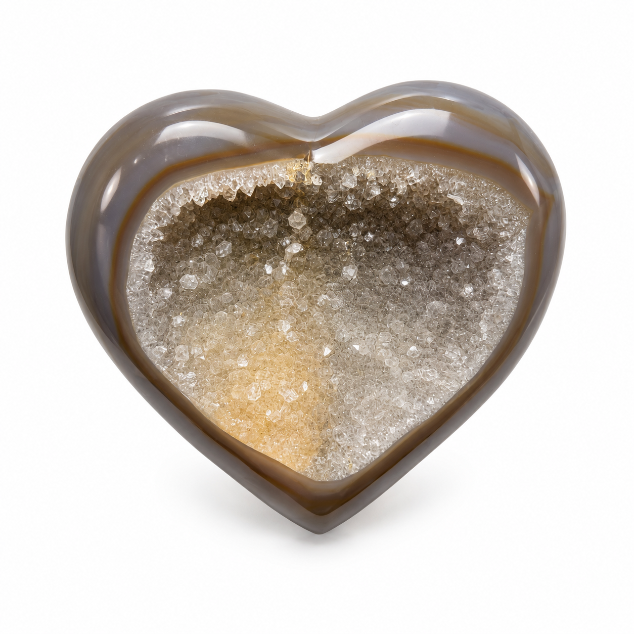 Druzy Agate Heart
