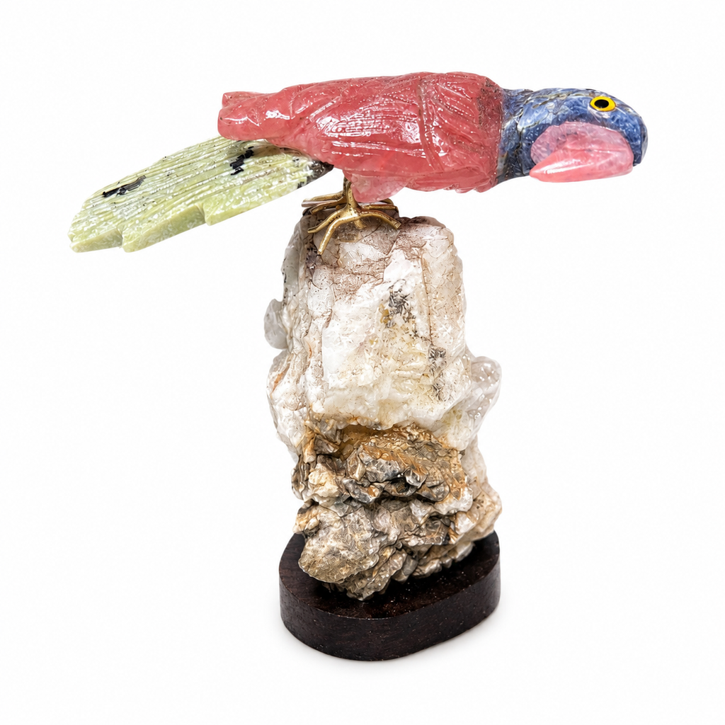 Hand-Carved Gemstone Bird
