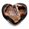 Black Agate Druzy Heart