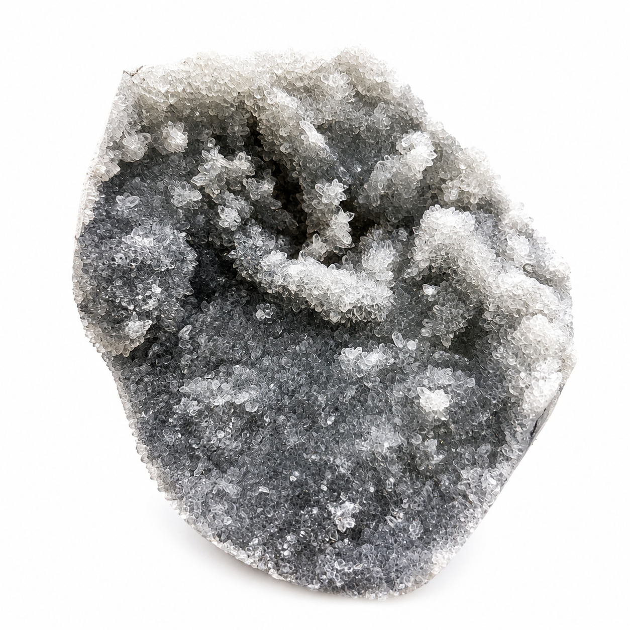 Gray Druzy Quartz Geode