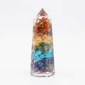 7 Chakras Orgonite Crystal Tower Obelisk