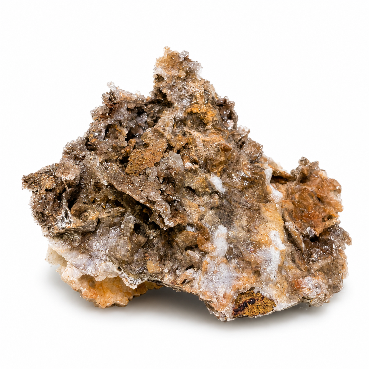 Smoky Quartz on Chalcedony Cluster