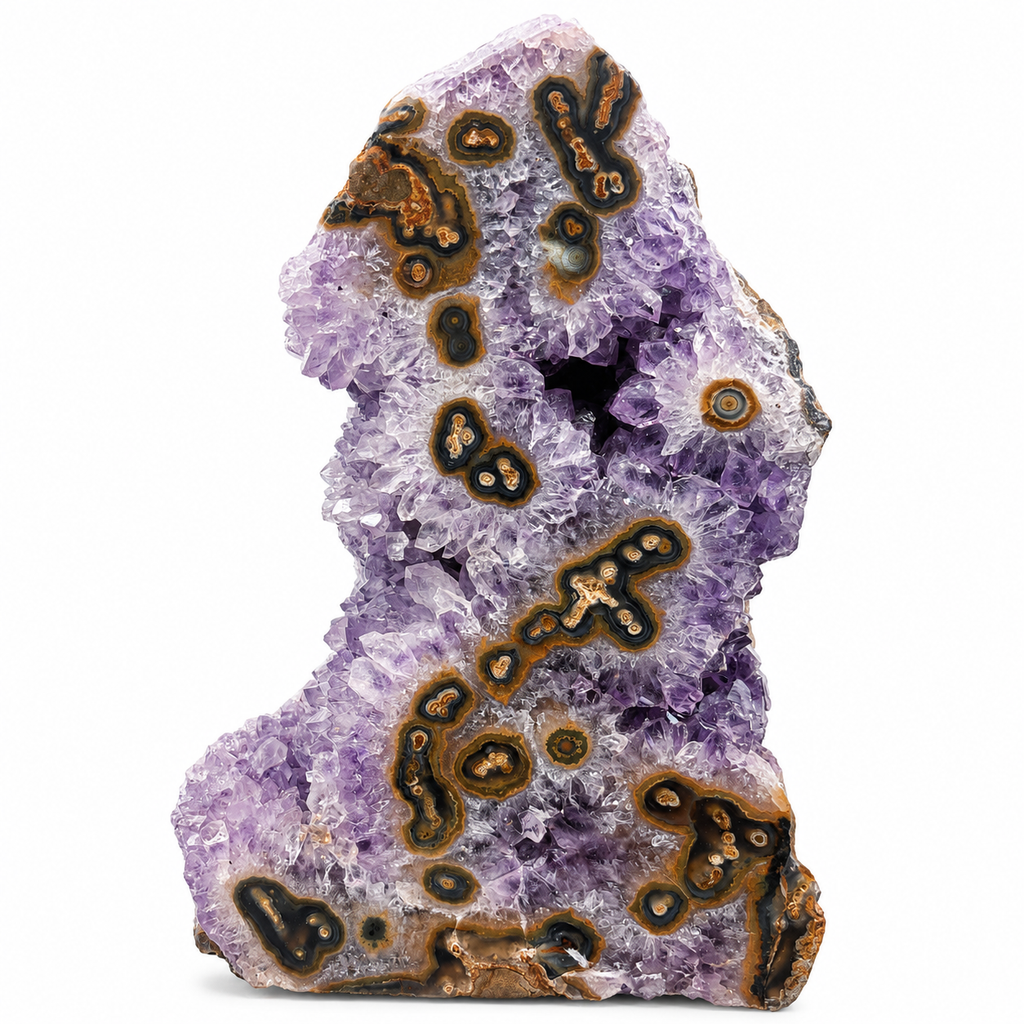 Amethyst Geode with Orbicular Agate