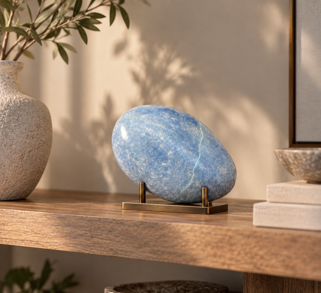 Blue Angelite Tumbled Stone