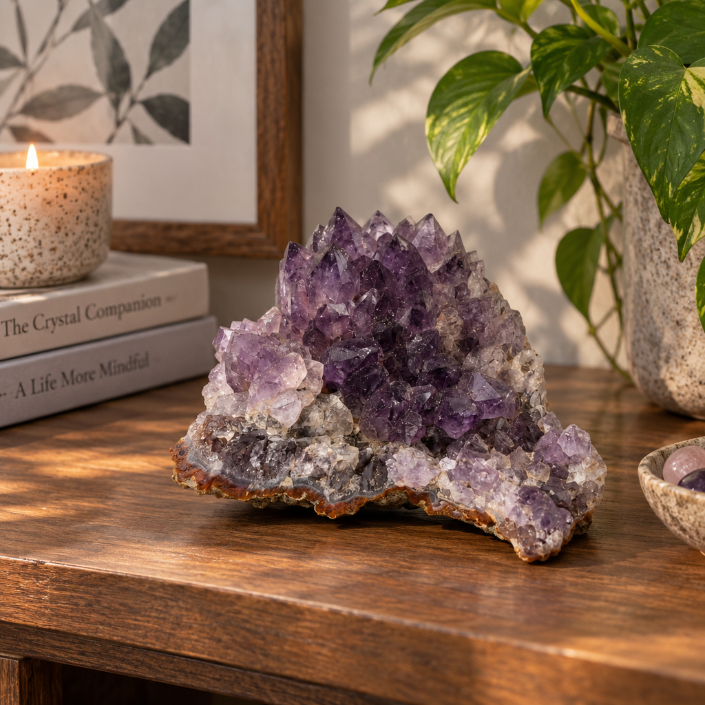 Moroccan Amethyst Flower Specimen