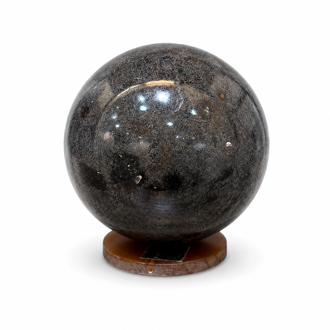 Black Stone Crystal Sphere