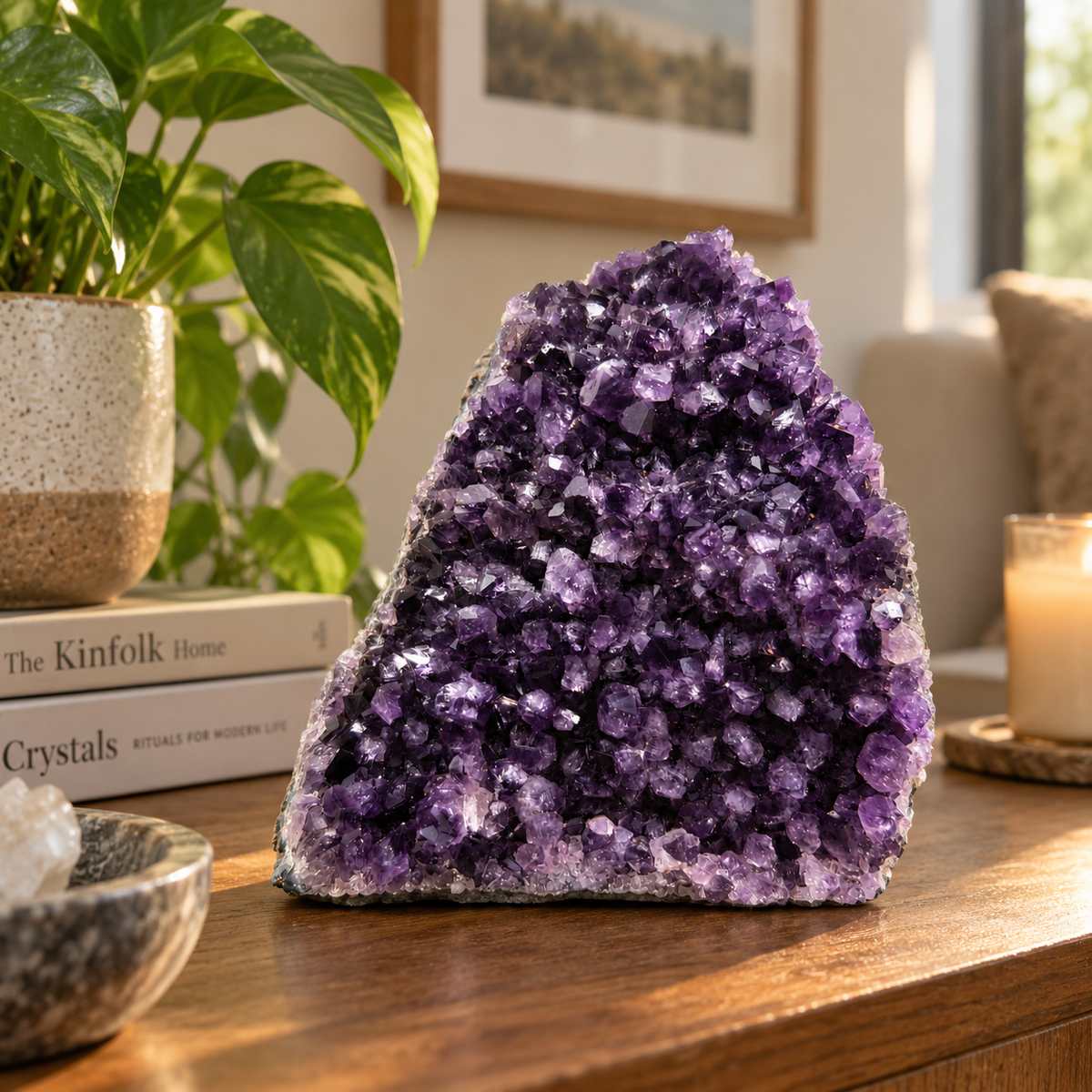 Uruguay Amethyst Crystal Cluster – Cut Base