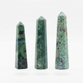 Polished Ruby in Fuchsite & Zoisite Crystal Towers