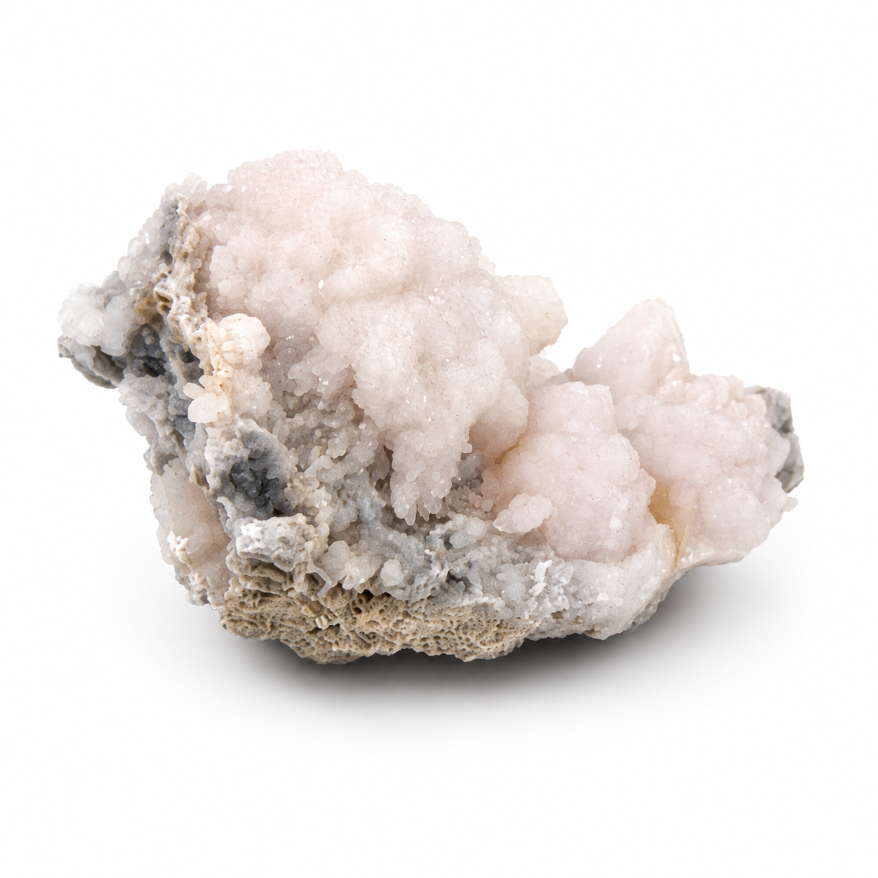 Pink Druzy Quartz Crystal Cluster