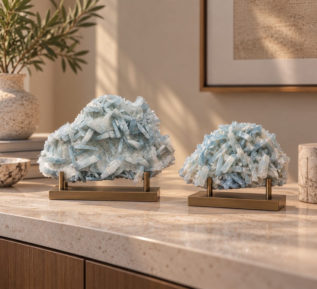 Blue Barite Crystal Cluster