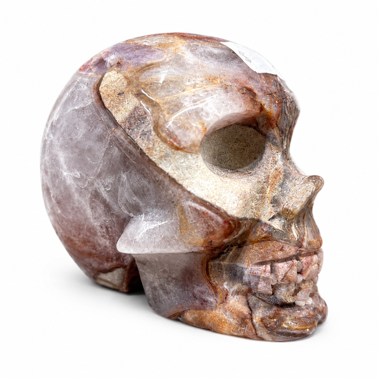 Brecciated Quartz Crystal Skull