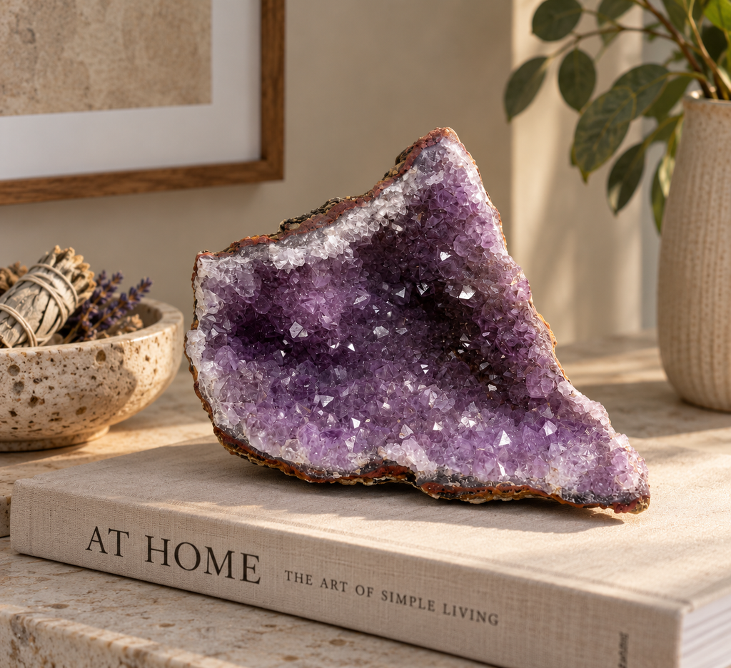 Amethyst Geode Slice – Raw Crystal Specimen