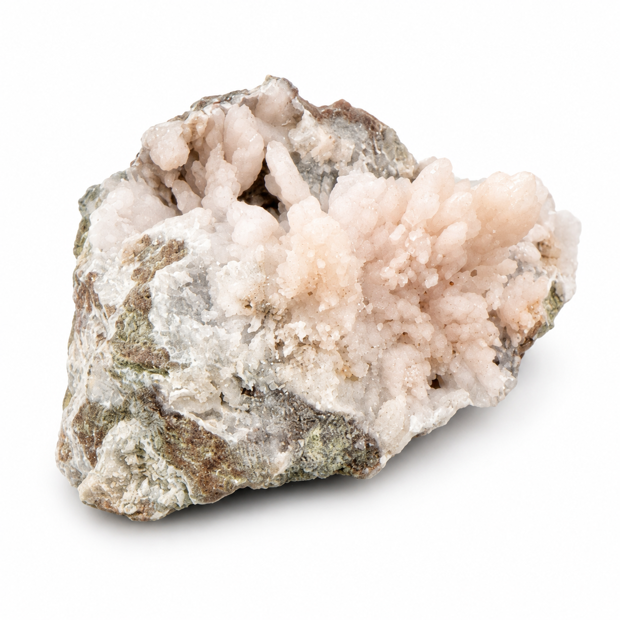 Pink Druzy Quartz Crystal Cluster